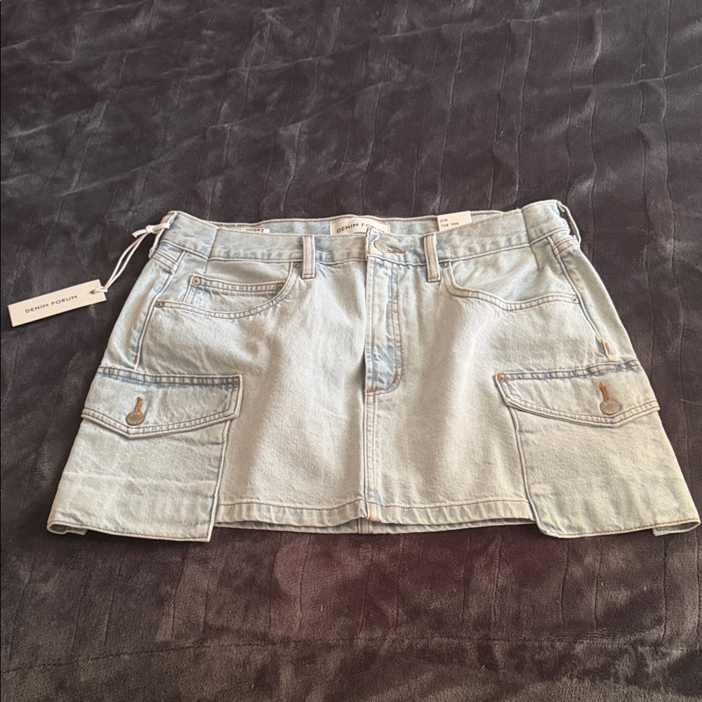 Denim Aritzia Mini Skirt